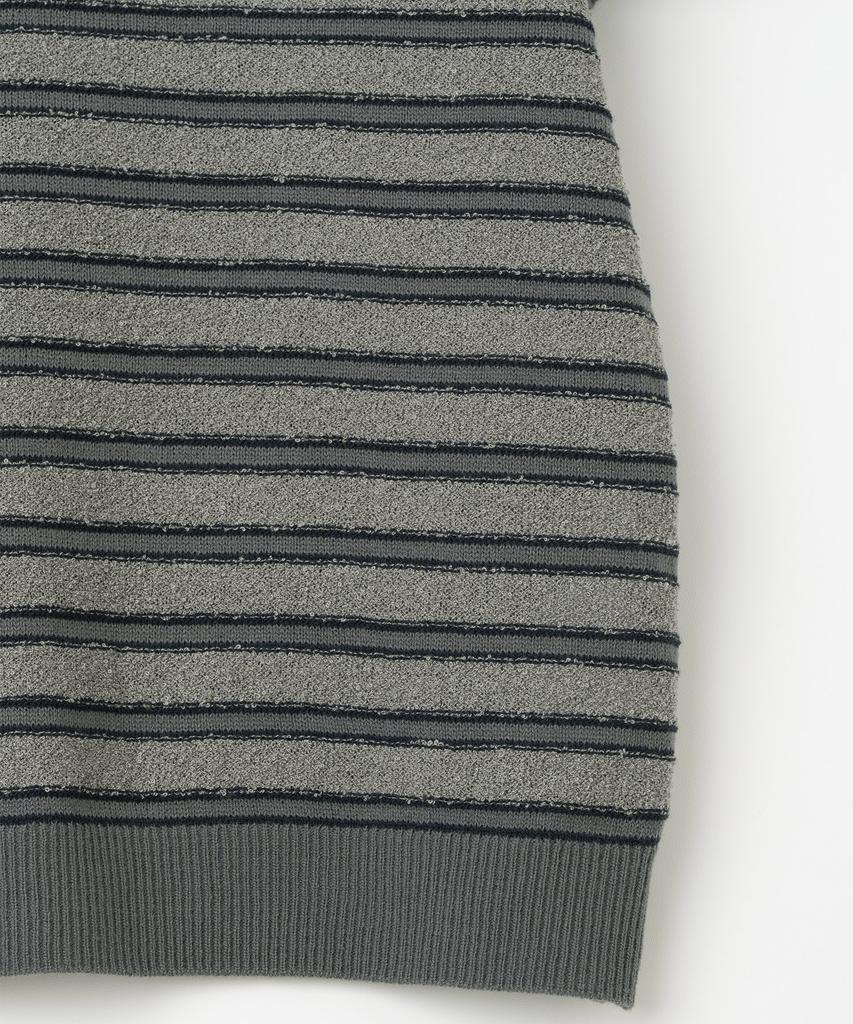 MILLO ARCHIVE Farnen Half Collar Knit [Charcoal Gray]