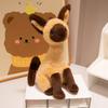 Plush Siamese Cat Toy Cartoon Stuffed Doll Animal Bedroom Decoration Gift Kids