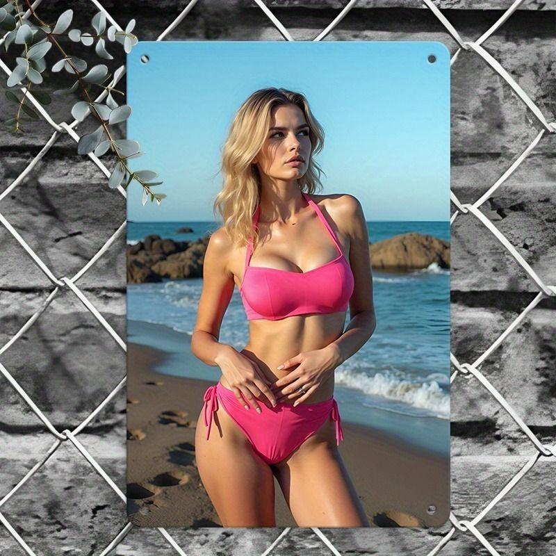 Retro Metal Sign Sexy Girl Wall Art Decor 20x30 cm
