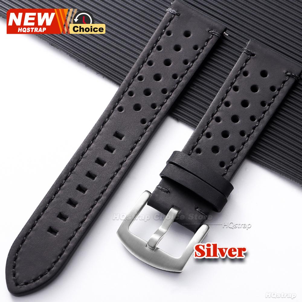 18/19/21/24mm 20/22mm Perforated Breathable Watch Strap for Seiko Bracelet for Rolex Band Smartwatch Leather Men Women Wristband