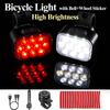 LED Bicycle Front Light USB Rechargeable Bike Handlebar Flashlight Waterproof Safety Warning Taillight Bicycle Rear Night Light