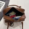 1Pcs Women's Shoulder Bag Retro Solid Color Leather Handbag With Multiple Pockets Large Capacity Comes With Detachable Accessory