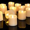 24 pezzi/set candela LED senza fiamma creativa dei desideri luce da tè a LED bianco caldo candela senza fiamma decorazione di Halloween Natale luce della candela