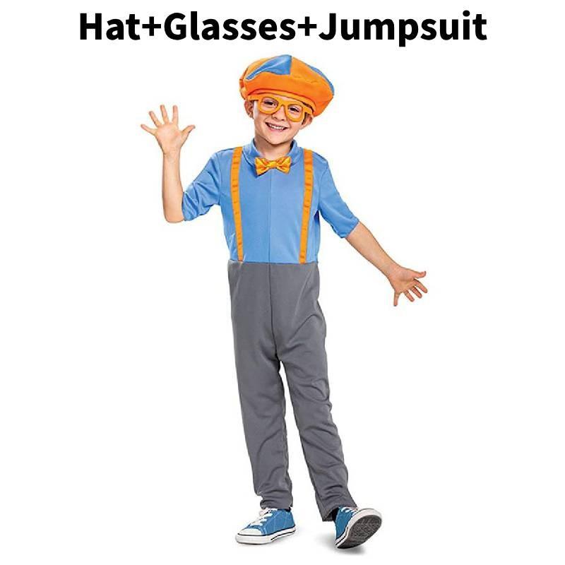 Blippi Childrens Costume For World Book Week Party With Polyester Fabric For Kids 3 To 8 Years