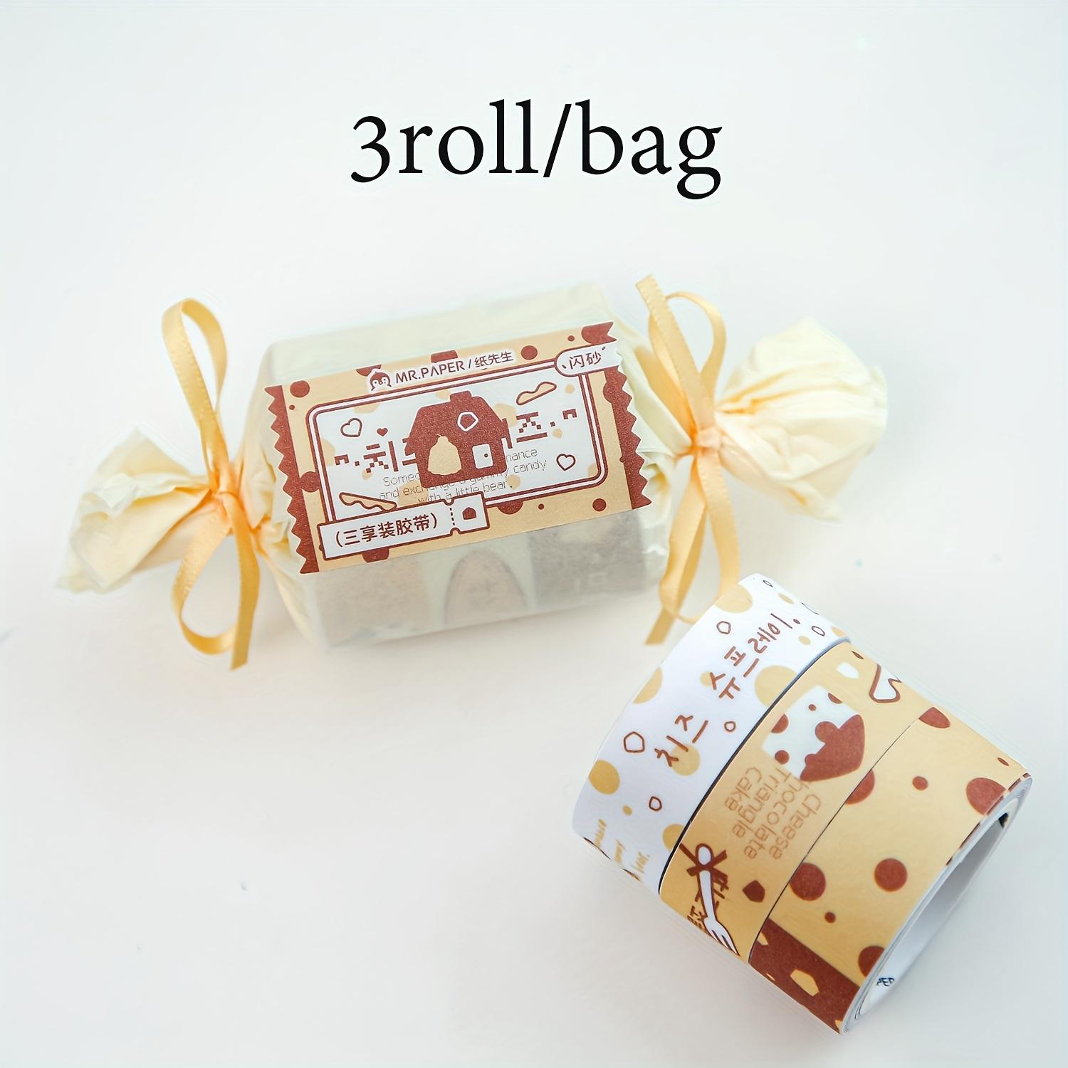 

3 Rolls/bag Three Enjoyment Decoration PET Tape Landscape Pattern Handmade Account Tape Creative Collage Material DIY Decoration