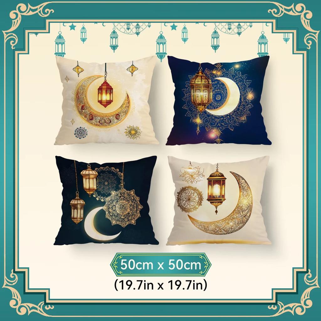 Ramadhan Festival Mandala Decoration Cushions Pillowcase Polyester Cushion Cover Throw Pillow Pillowcover Home Car Sofa Decor