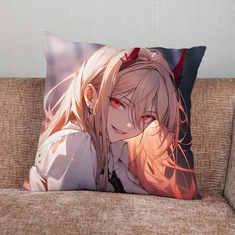 M-Makima Chainsaw Man Pillow Case Pillowcase Home Sofa Cushions Car Cushions Pillowcover Office Pillowshell Pillow