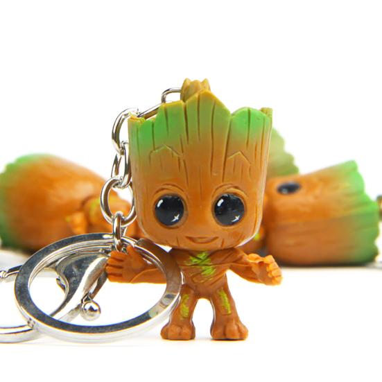 Guardians of Galaxy Tree Man Groot Figure Pendant Key Ring Bag Holder Keychain