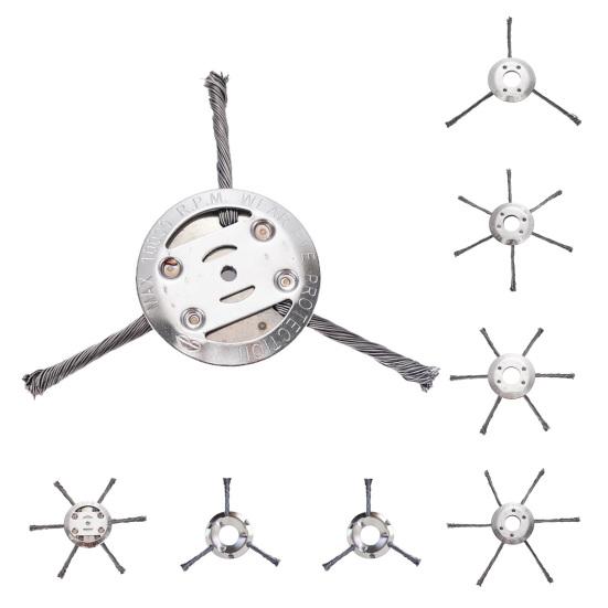 Cap de tuns iarba cu sârmă de oțel Cap universal pentru mașină de tuns iarba Lamă de tuns cu sârmă Cap de atașament pentru tuns buruienile Accesorii pentru tuns buruienile