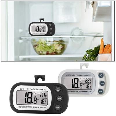Digital Refrigerator Thermometer Large LCD Display Magnetic Hanging Waterproof Fridge Freezer Electronic Temperature Monitor Gauge Kitchen Gadgets