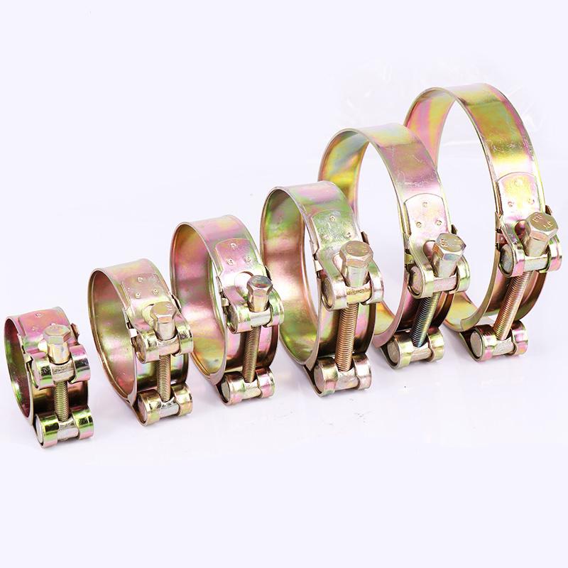 2Pcs Heavy Duty Hose Clamp Worm Drive Galvanization Fuel Hose Hoop Brackets Water Pipe Fasteners Clamps Clips Plumbing Tools