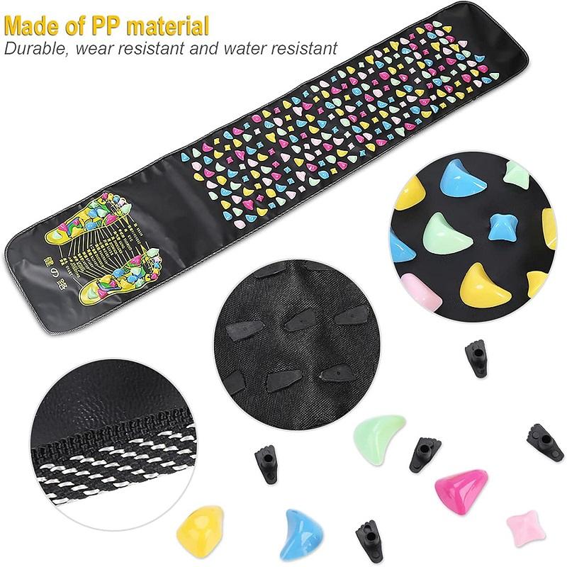 Acupressure Foot Massage Mat, Stone Walk Reflexology Pad, Relieve Foot Fatigue for Home Office