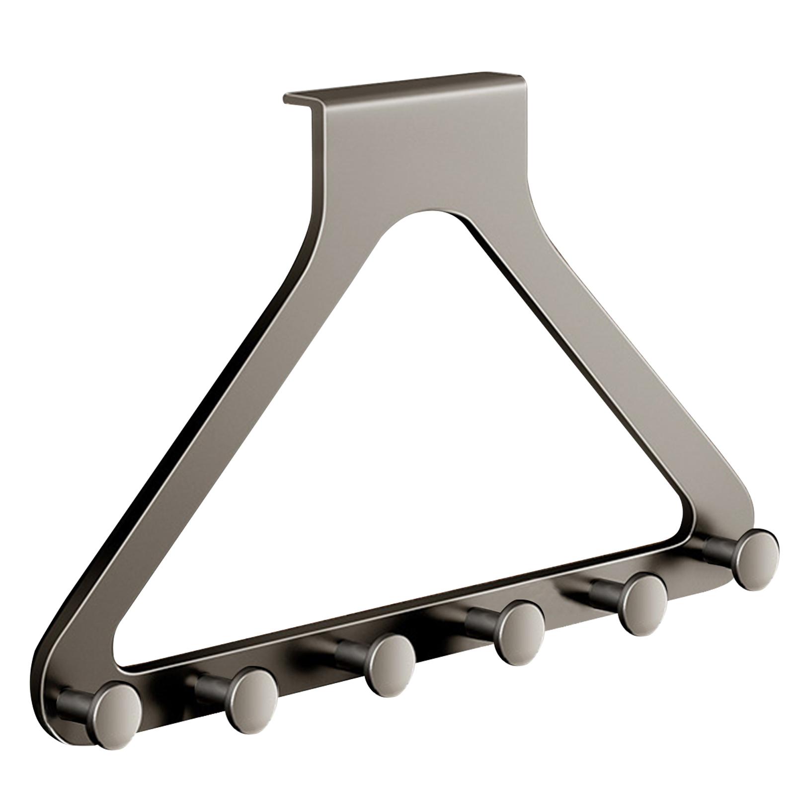 

Carbon Steel Over The Door Hanger Rack Easy Installation Heavy Duty Door Hanger for Family Coats Bags Hats Headphones and More