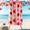 Red Apples On Pink Background Beach Towel Quick-drying for Travel Outdoor Sports Jogging Beach and Swimming