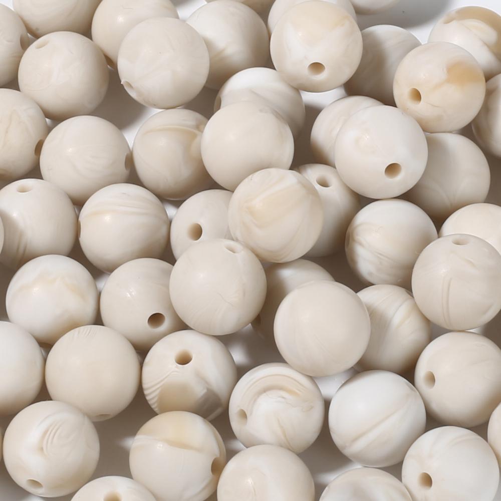 50Pc 12mm 19Color Silicone Round Bead Food Grade Teether Chew Bead For Handmade Baby Pacifier Chain DIY Jewelry Making Accessory