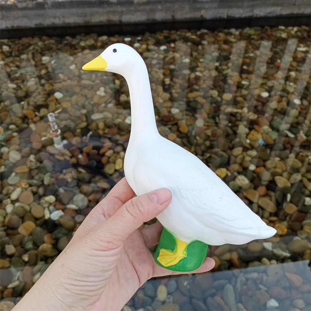 Tabletop Goose Model Simulation Farm Animals Figures Miniature Resin Crafts Statue Sculpture Home Office Desktop Decoration