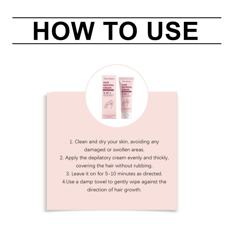 Fast Acting Body Hair Removal Cream Unisex Formula Hydrates Soothes Skin Soft Texture Clean Rinse Convenient Use