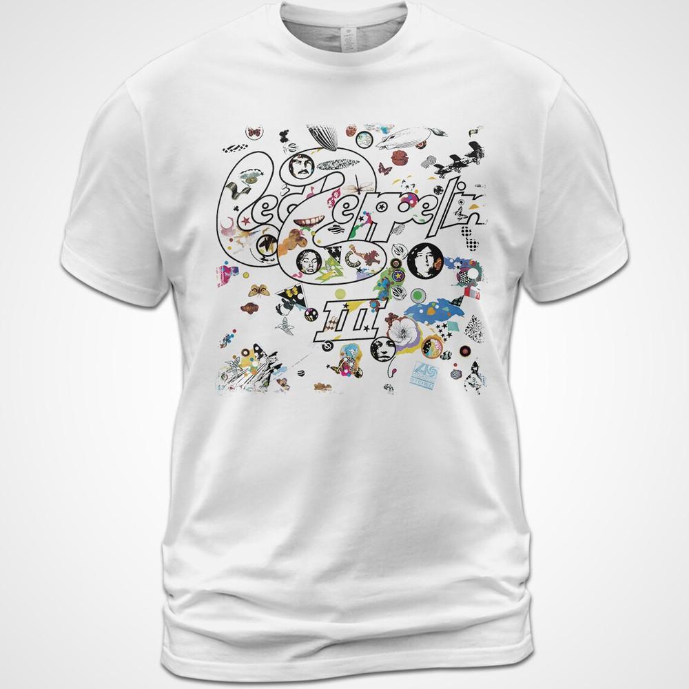 Cotton T-Shirt Led Zeppelin III Album Tee Robert Plant Jimmy Page John Bonham Unisex T-Shirt L