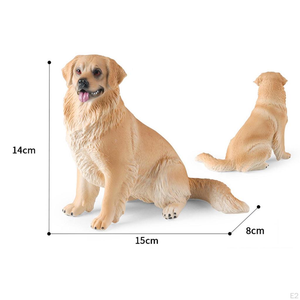 Lifelike Dog Sculpture Animal Figurine Crafts Toy Decorative Animals Action Figure Miniature