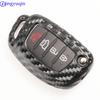 Jingyuqin Carbon Silicone Key Fob Shell Cover Case For Hyundai Creta I10 I20 Tucson Elantra Santa Fe 2016 2017 2018