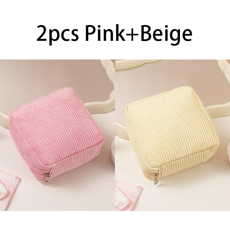 Toiletry Bag Sanitary Pad Pouch Small Makeup Bag Cosmetic Storage Pouch Women Pad Pouch Cute Cable Case SNBD003