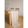 Lookein 10 Feet Champagne Chiffon Table Runner Sheer Wedding Table Cloth 29x120 Inches Rustic Wedding Decorations French Chiffon Table Runner