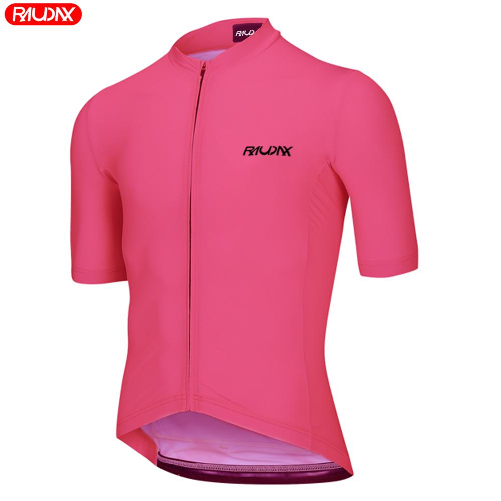 Raudax 2026 Men's Short Sleeve Cycling Jersey Set Fluorescent Yellow Summer Triathlon Bike Uniform Ropa Ciclismo Hombre