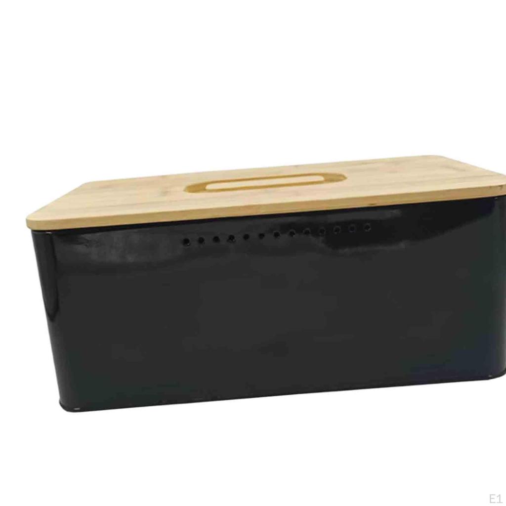 Metal Bread Bin, Storage Container, Airtight Farmhouse Box for Cookies Home Countertop