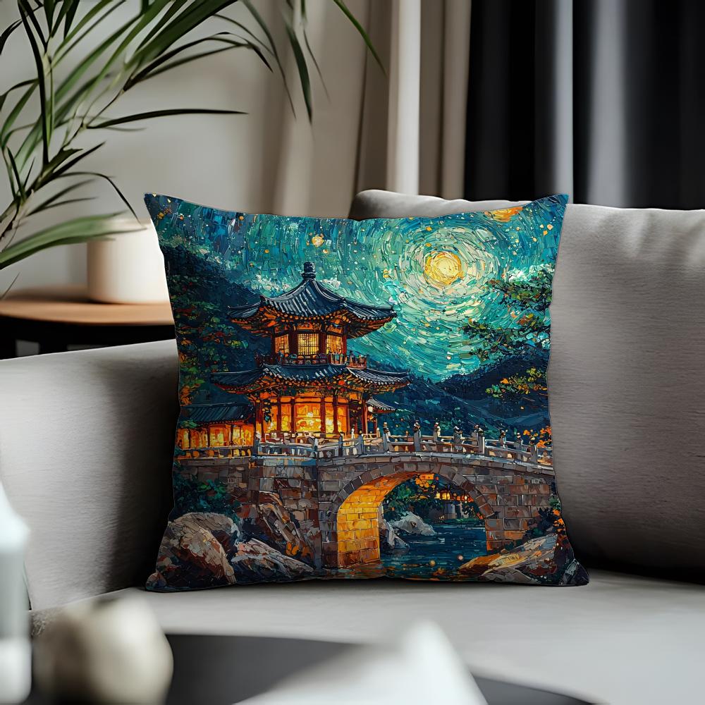 Fashion BBulguksa Templeer Cushion Cover Antidustmite Pillowcase Invisible Zipper Silky Short Plush Sofa Cushion Cover