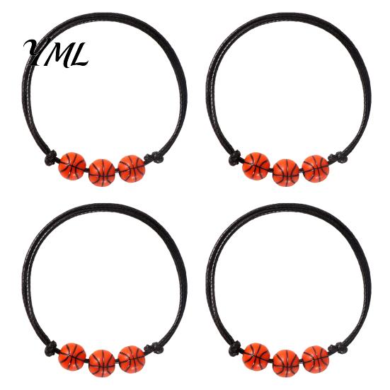 Commemorative Sports Game Gift 4 Pcs Balls Braided Rope Bracelets, Adjustable String Bracelet, Men Women Sport Wrist Decor Handmade Woven Cord