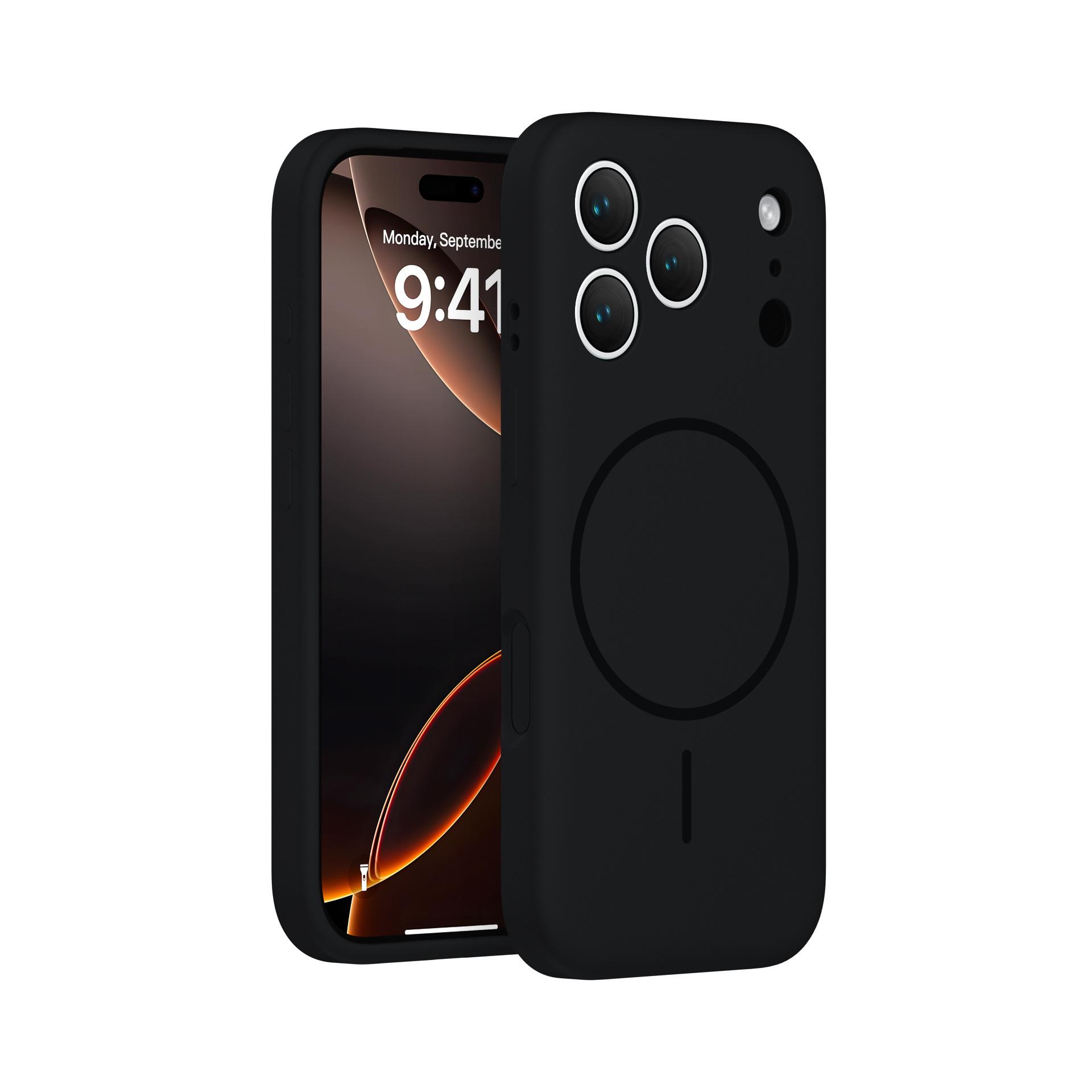 

Рідкосиліконовий чохол для IPhone 17, Матовий, З магнітною зарядкою, Повне покриття, Ударостійкий м який чохол для Apple 16 Apple 14