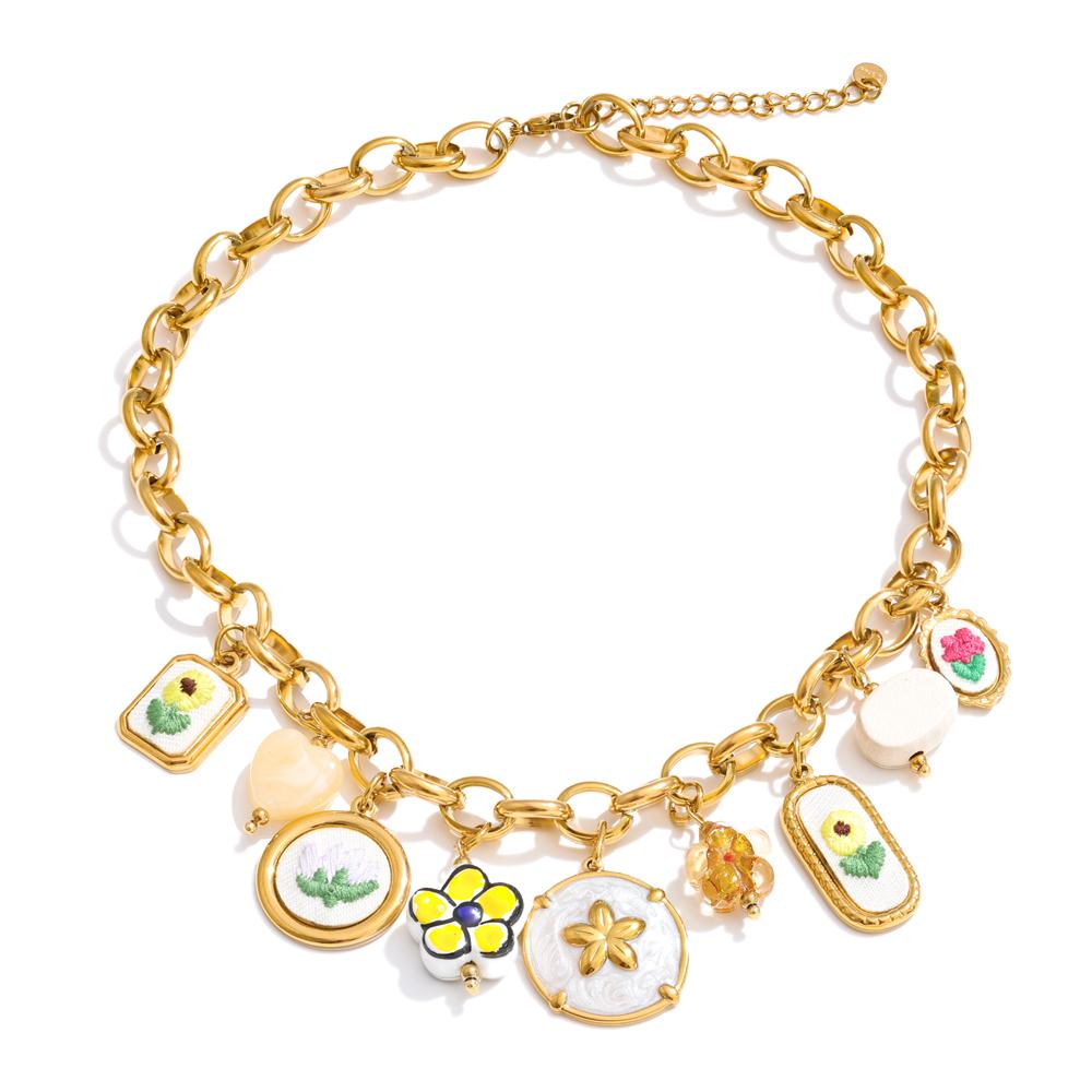 

Yhpup Statement Necklace 2026 Stainless Steel Waterproof New Spring Summer Fashion Trendy Chain Charms Pendant Handmade Jewelry