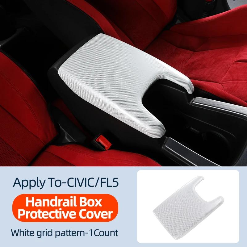 

For Honda CIVIC FL5 Type-R MT -2025 Central armrest box cover Protective cover accessories белый
