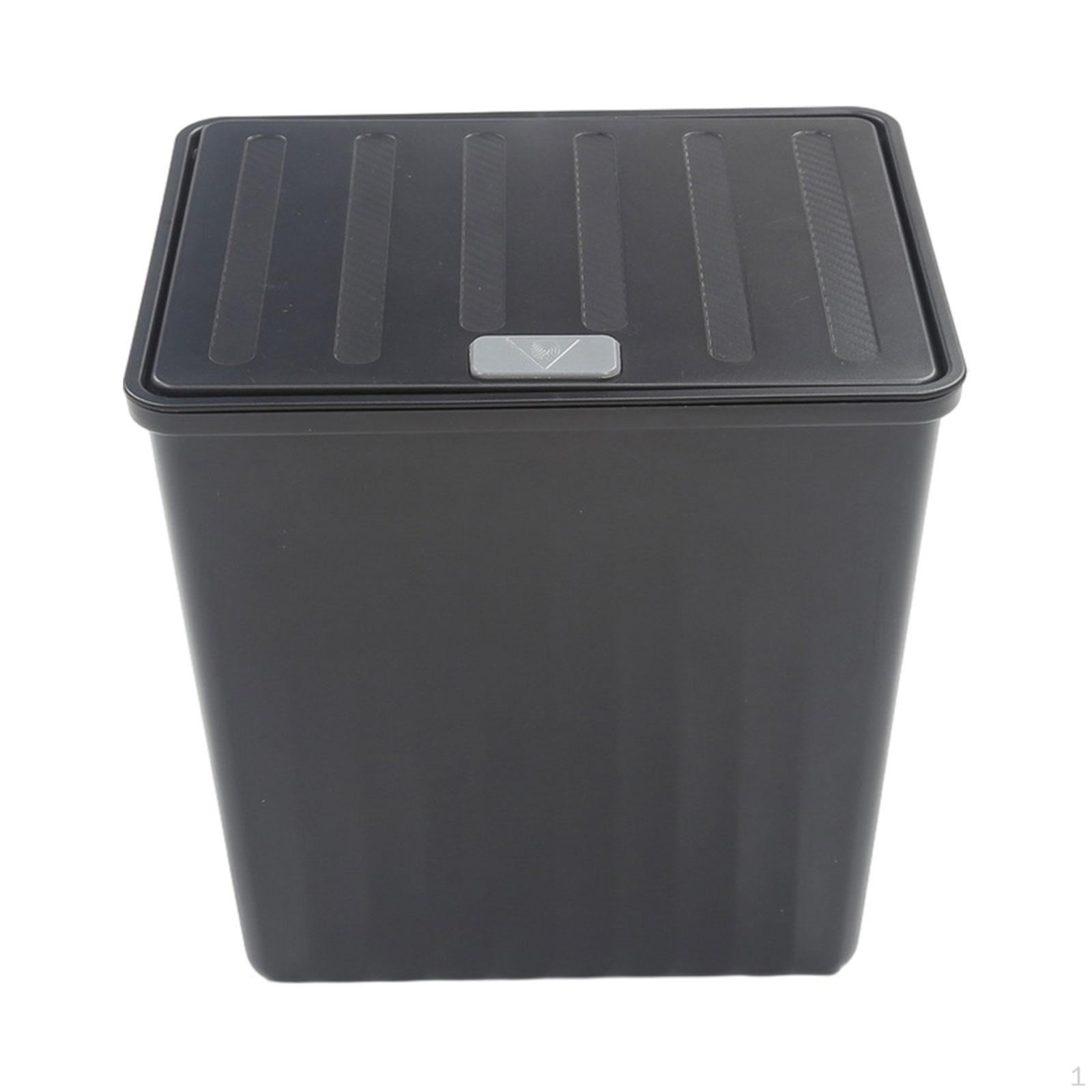 

Car Trash Bin Backseat Storage Box Easy to Install with Lid Rear Center Console Organizer Seat