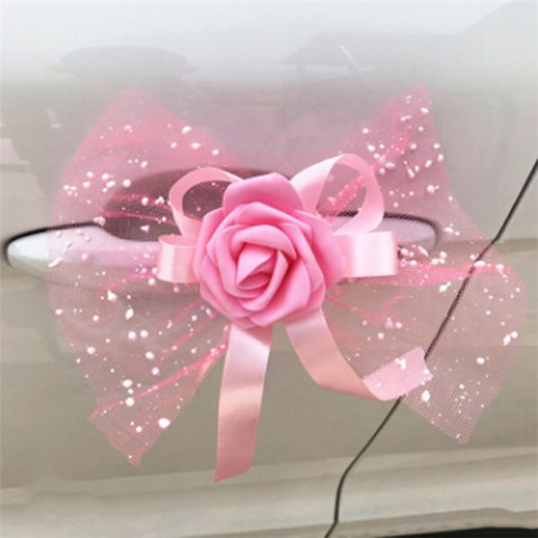 Wedding Car Decoration Accessories Flowers Car Door Handles and Rearview Mirror Decoration Wedding Flower Floral Decor
