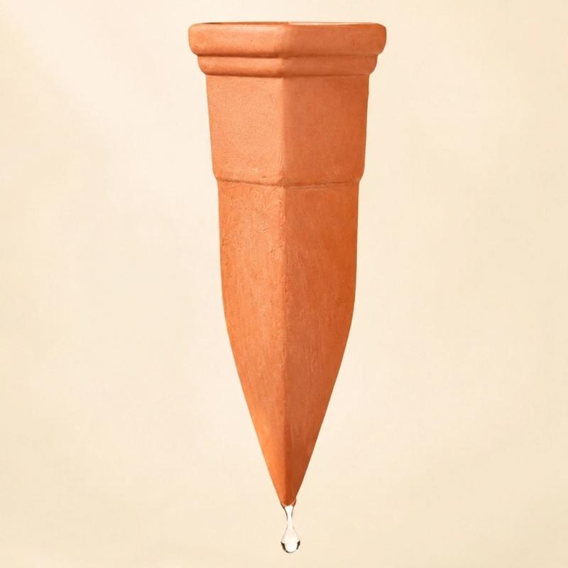 Watering Spikes for Indoor Pots, Set of 4 Porous Ceramic Irrigation Stakes, Tapered Watering Support for Window Pots and Balcony Containers