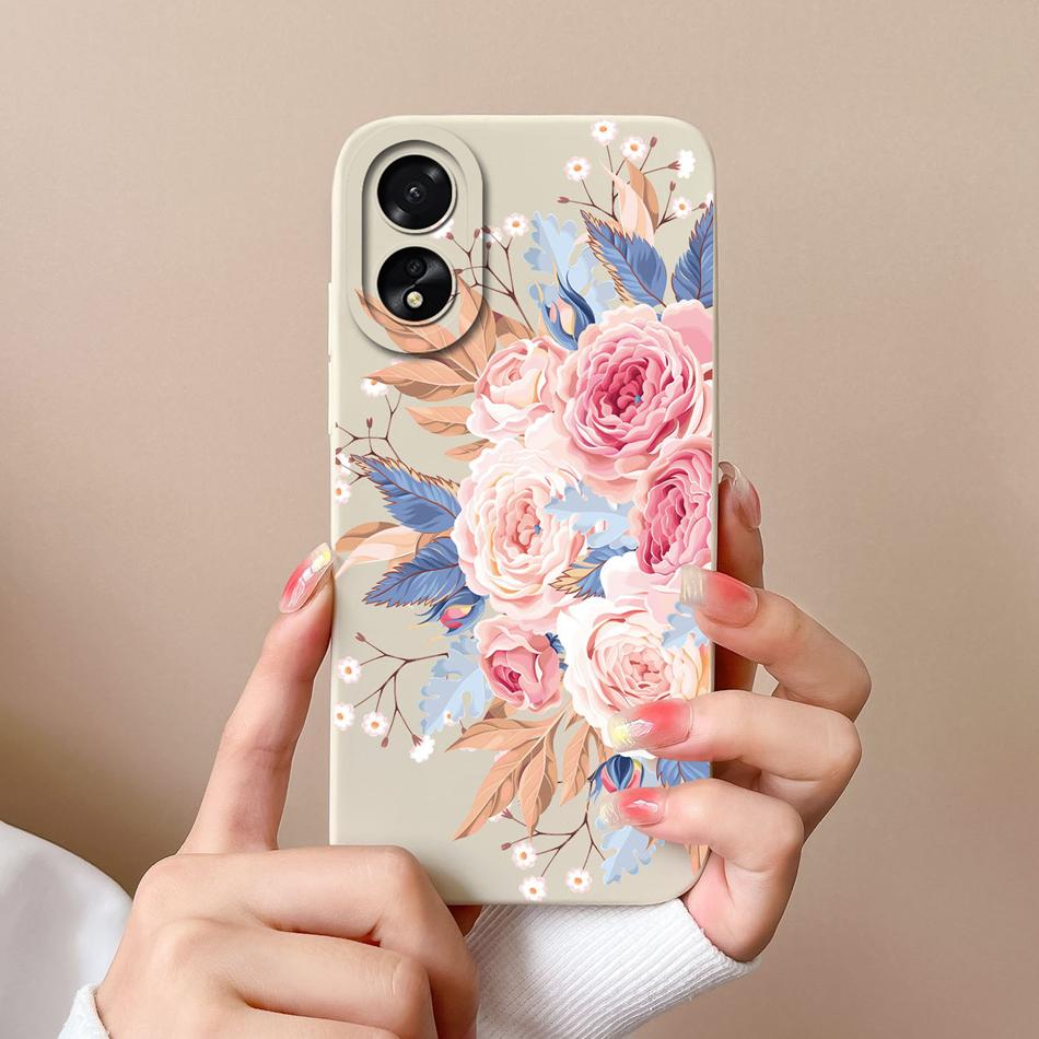 

Case For Oppo A18 A38 4G Cover With Camera Protection Cool Astronaut Liquid Silicone Soft Back Covers For Oppo A 38 A 18 Housing Oppo A18