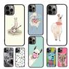 Llama Alpaca Pattern Phone Case For iPhone 17 Air 16 15 14 11 12 13 Pro MAX Plus Coque Cover Shell