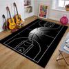Basketball Rug for Bedroom Non-Slip Basketball Court Rugs for Living Room and Game Room Decor Floor Mat