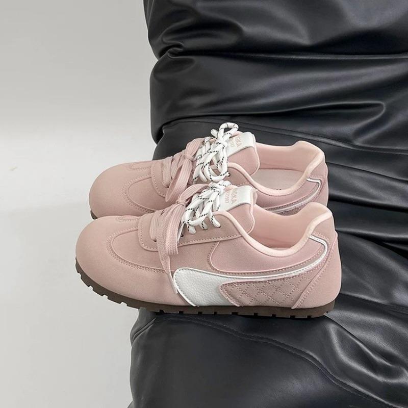 

Sports and leisure shoes round head board shoes women s autumn new niche versatile students 41 розовый