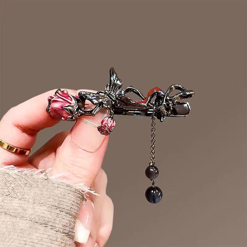 

Элегантная ретро-заколка-бабочка - изысканная заколка для челки из тюля для женщин