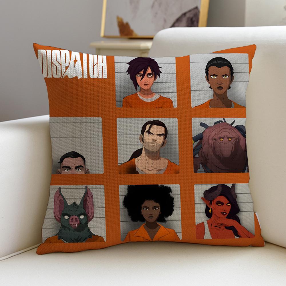 Rock DDispatchS Cushion Cover Breathable and skinfriendly linen pillowcase square removable and washable cushion