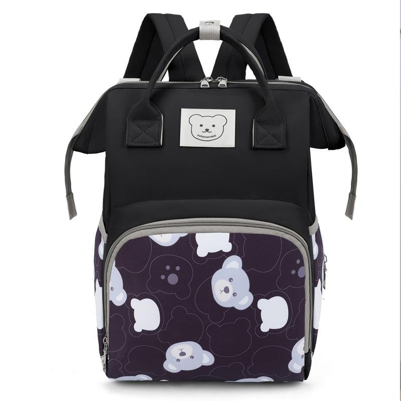 

Рюкзак для мамы и малыша, портативный, трансграничный, многофункциональный, большой вместимости, водонепроницаемый, термоизолирующий, разделение сухого и влажного, крепление для коляски, мультяшный 26*18*38