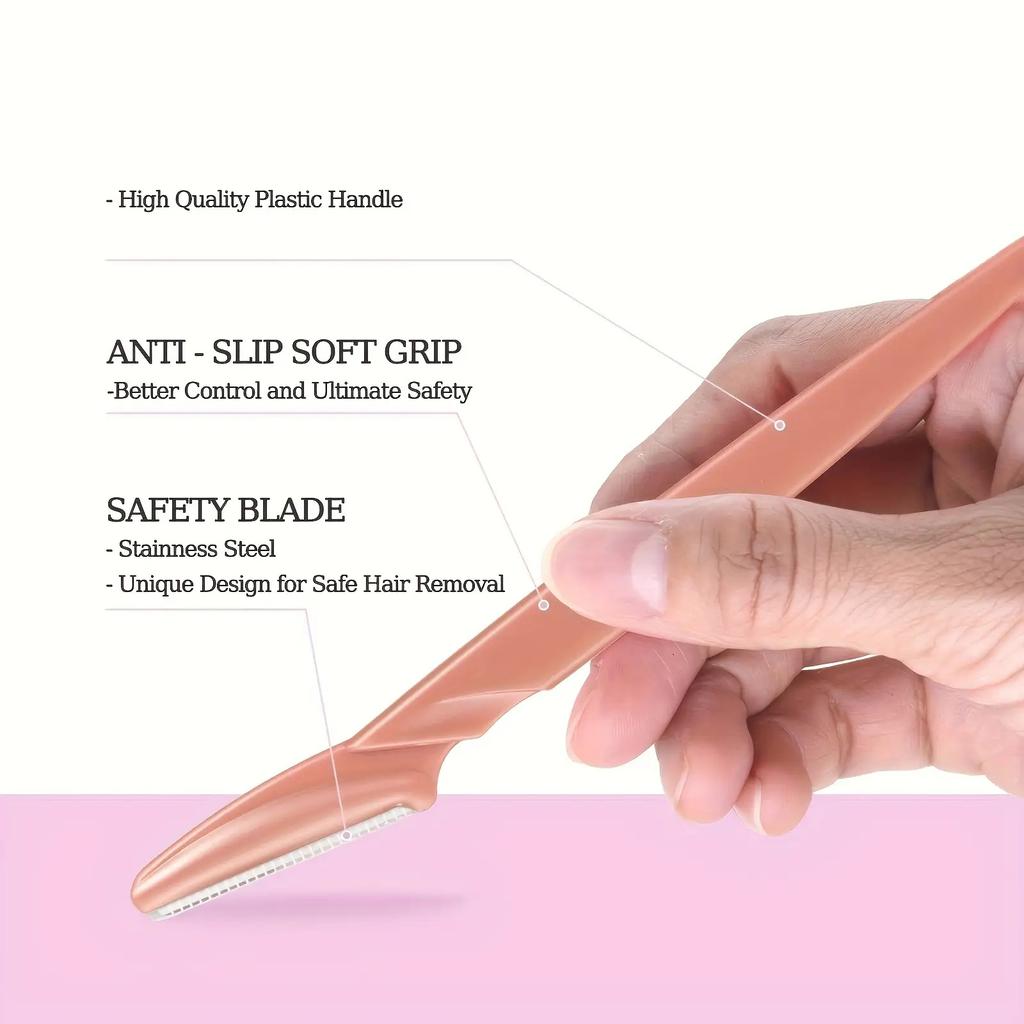 12pcs Stainless Steel Eyebrow Trimmer with Protective Cover | Suitable for Men and Women - Precision Shaving Device for Face