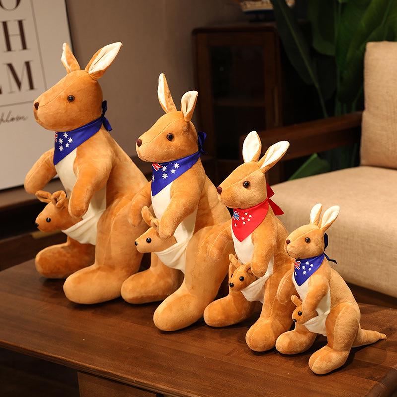 Cross-border Mother-Baby Kangaroo Plush Toy Cartoon Parent-Child Simulation Doll