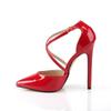 13Cm new patent leather pointed thin heel high heels light *** fork buckle shoes black dress shoes