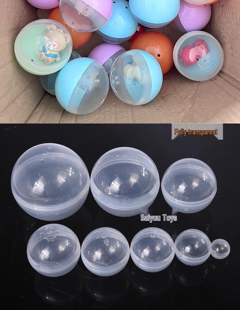 45mm Semi-Transparent Colored Gashapon Ball for Toy Machines