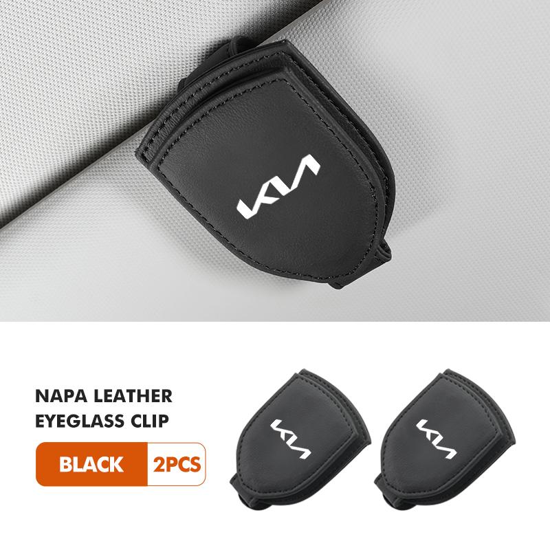 Suede Car Sunglasses Holder Sun Visor Glasses Hanger Storage Clip For KIA Ceed Sportage Rio K5 K2 Optima Cerato Venga Sedona