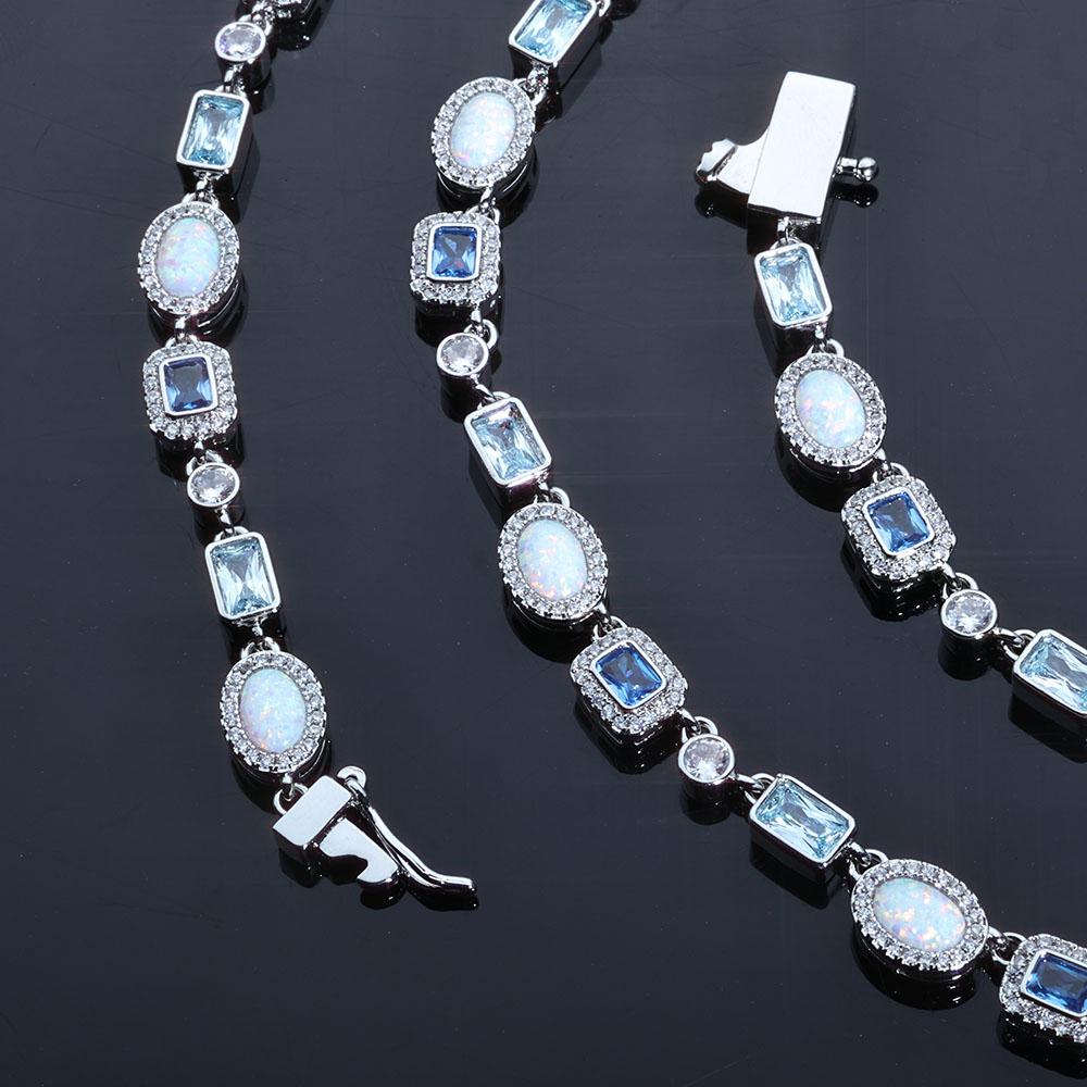 Hip-Hop Fashion 6mm Colorful Geometric Gemstone Necklace Exquisite Opal Cubic Zirconia Shiny Necklace For Both Men And Women