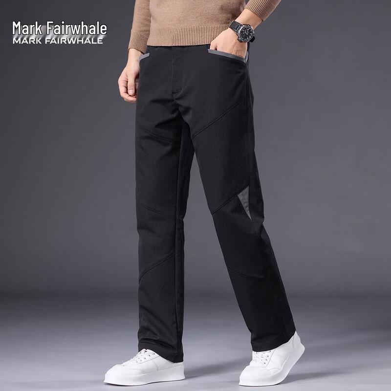 Mark Fairwhale Men's Business Casual Straight Trousers